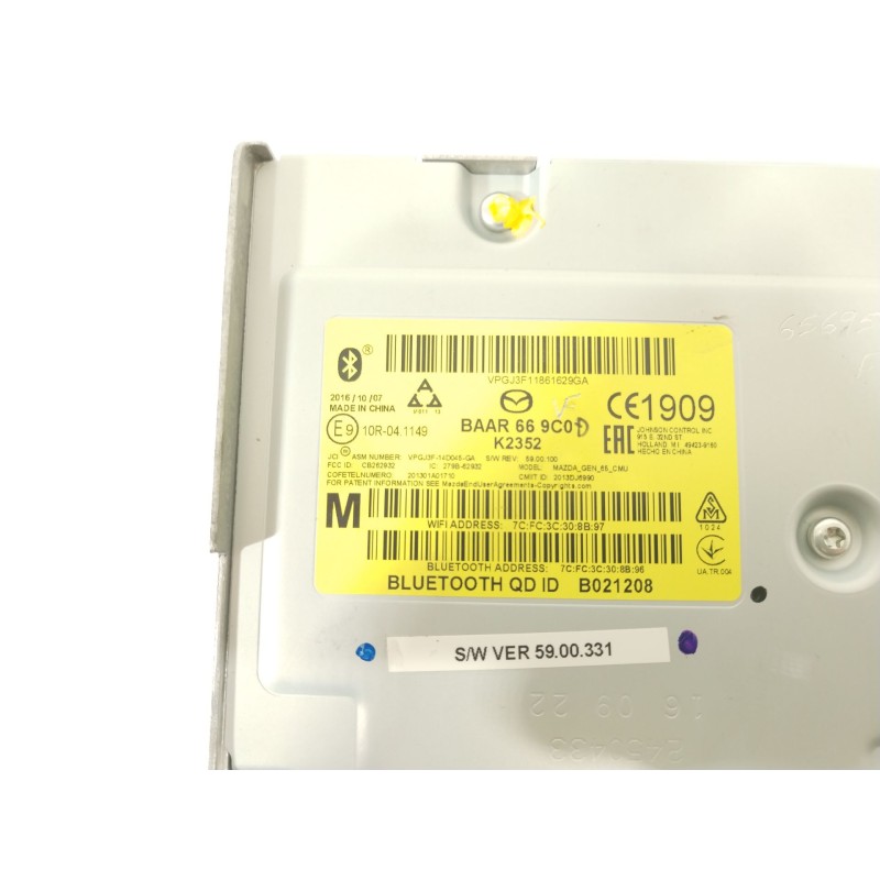 Recambio de sistema navegacion gps para mazda 6 station wagon (gj, gl) 2.2 d referencia OEM IAM BAAR669C0D  