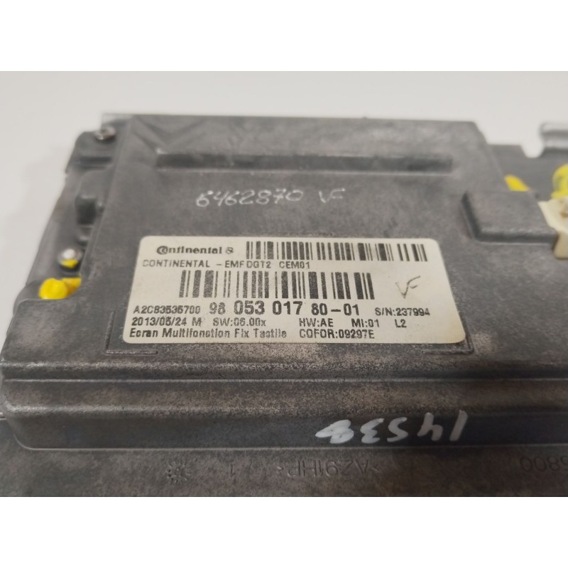 Recambio de pantalla multifuncion para peugeot 208 i (ca_, cc_) 1.4 hdi referencia OEM IAM 9805301780  