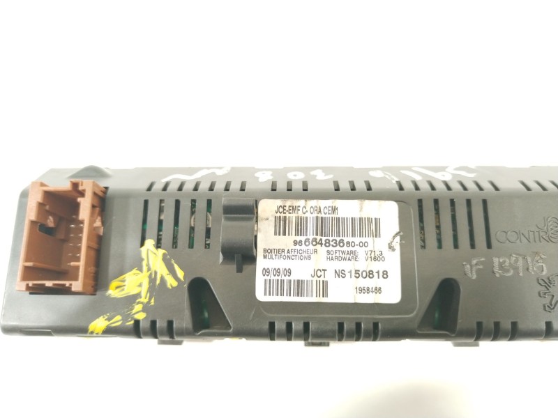 Recambio de pantalla multifuncion para peugeot 308 i (4a_, 4c_) 1.6 hdi referencia OEM IAM 9666483680  