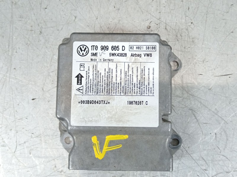 Recambio de kit airbag para volkswagen touran (1t1, 1t2) 2.0 tdi 16v referencia OEM IAM 1T1857067 1K0880201 1T0909605D