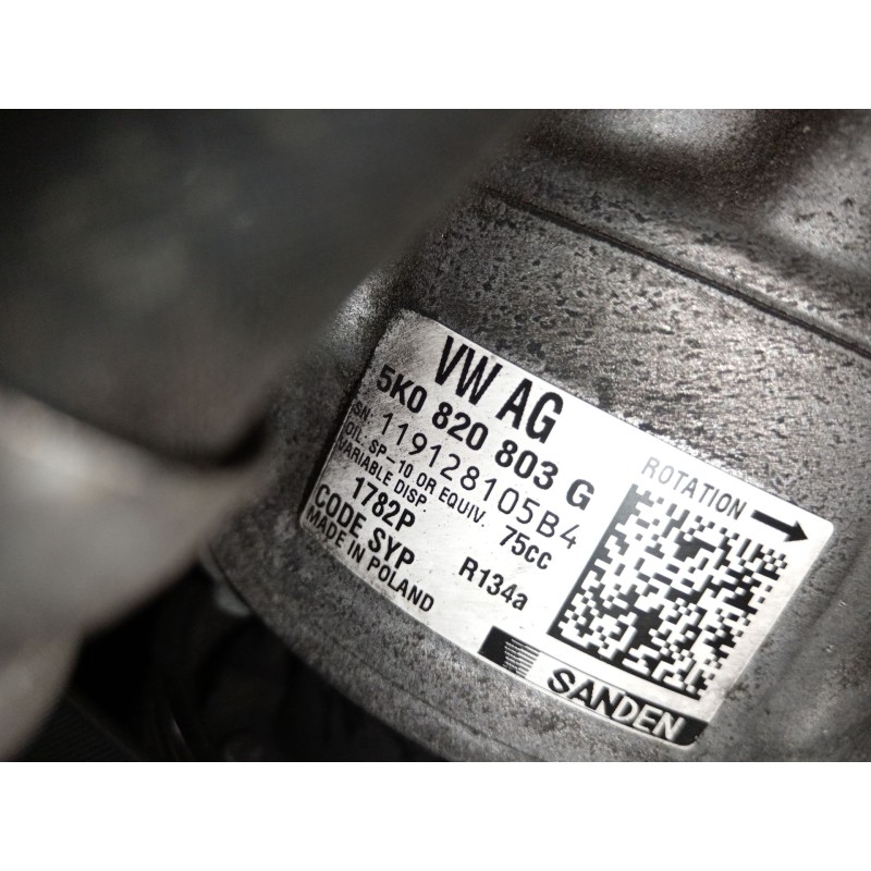 Recambio de compresor aire acondicionado para skoda yeti (5l) 1.2 tsi referencia OEM IAM 5K0820803G 119128105B4 1782P