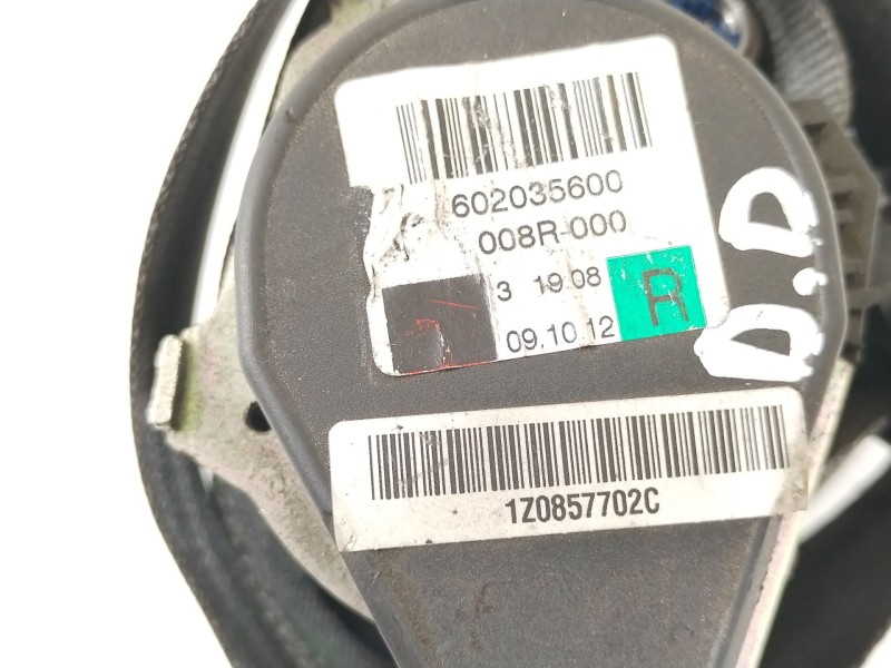 Recambio de cinturon seguridad delantero derecho para skoda octavia berlina (1z3) family referencia OEM IAM 1Z0857702C 602035600