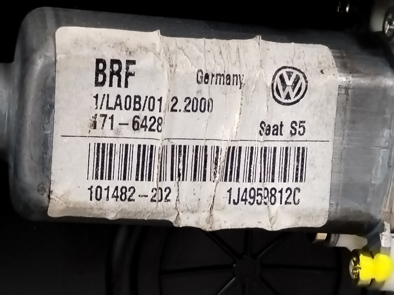 Recambio de elevalunas trasero derecho para seat leon (1m1) 1.9 tdi referencia OEM IAM 1M0839756F 1J4959812C 