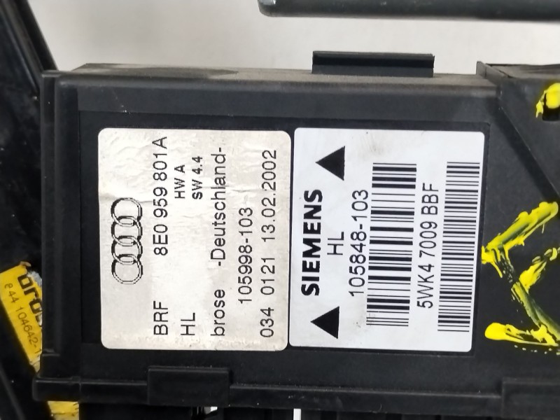 Recambio de elevalunas trasero izquierdo para audi a4 b6 (8e2) 2.5 tdi referencia OEM IAM 8E0839461A 8E0959801A 