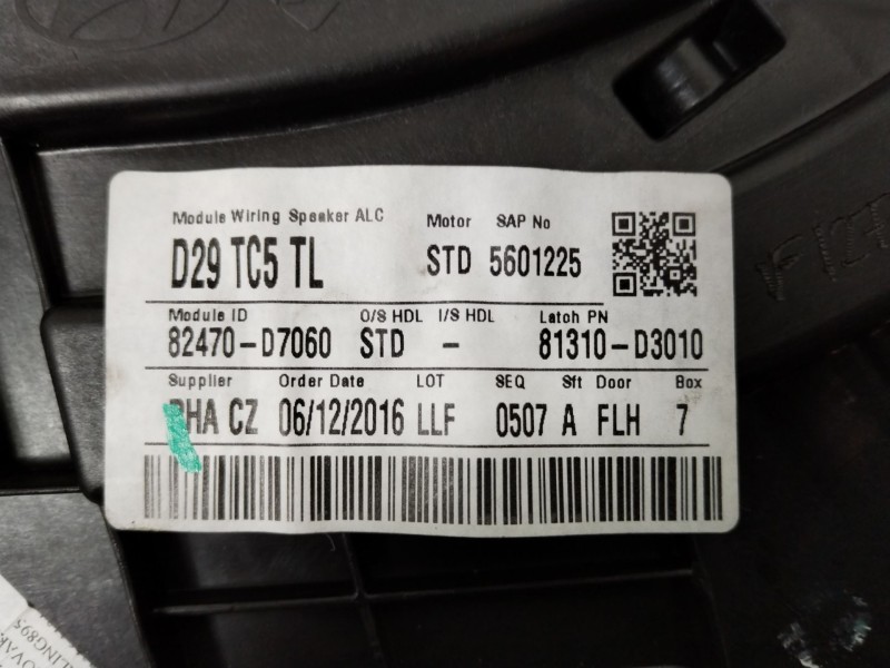 Recambio de elevalunas delantero izquierdo para hyundai tucson essence bluedrive 2wd referencia OEM IAM 82470D7060 82450D7000 82