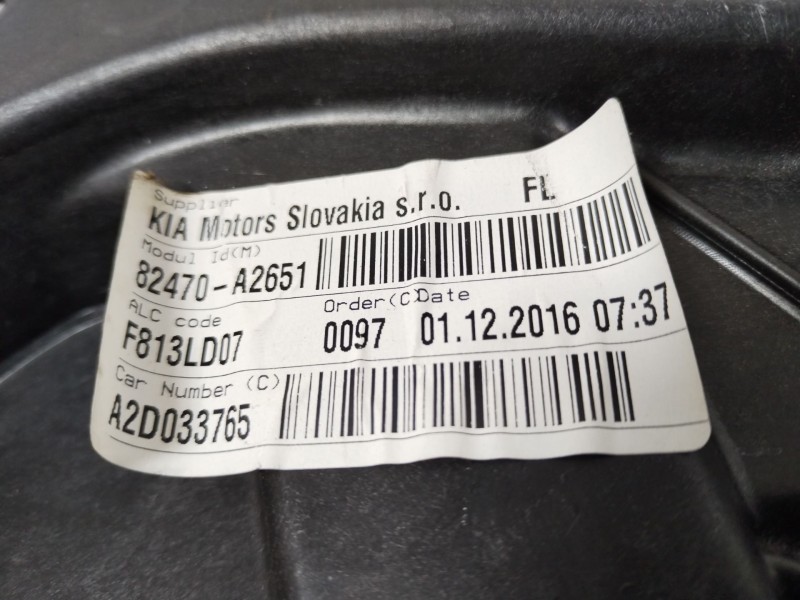 Recambio de elevalunas delantero izquierdo para kia cee´d (jd) 1.6 crdi 136 referencia OEM IAM 82470A2651  82471A2700