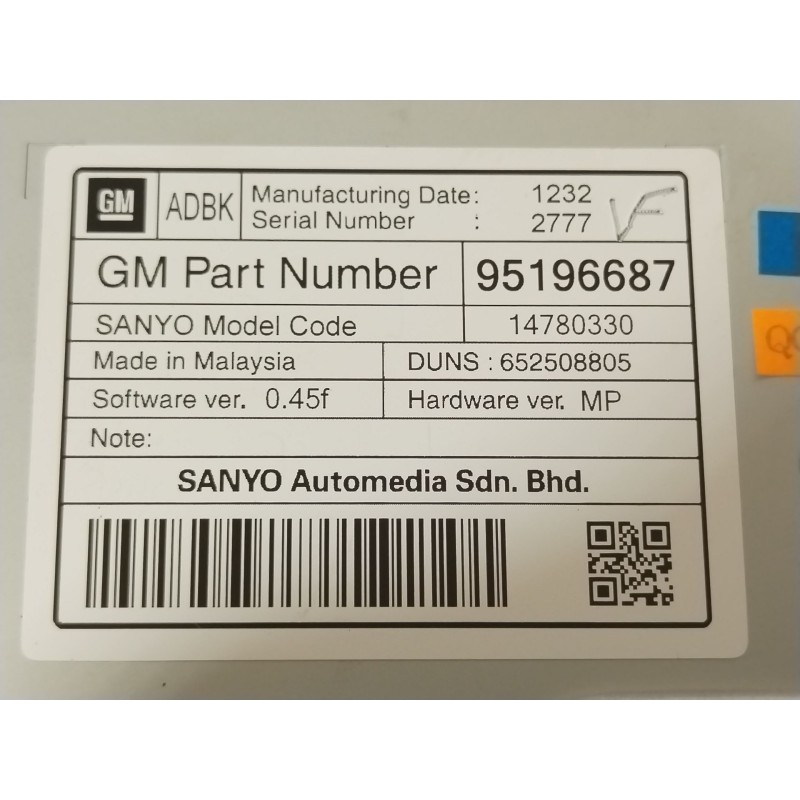 Recambio de pantalla multifuncion para opel astra j gtc 2.0 cdti (08) referencia OEM IAM 95196687  