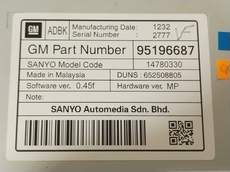 Recambio de pantalla multifuncion para opel astra j gtc 2.0 cdti (08) referencia OEM IAM 95196687  