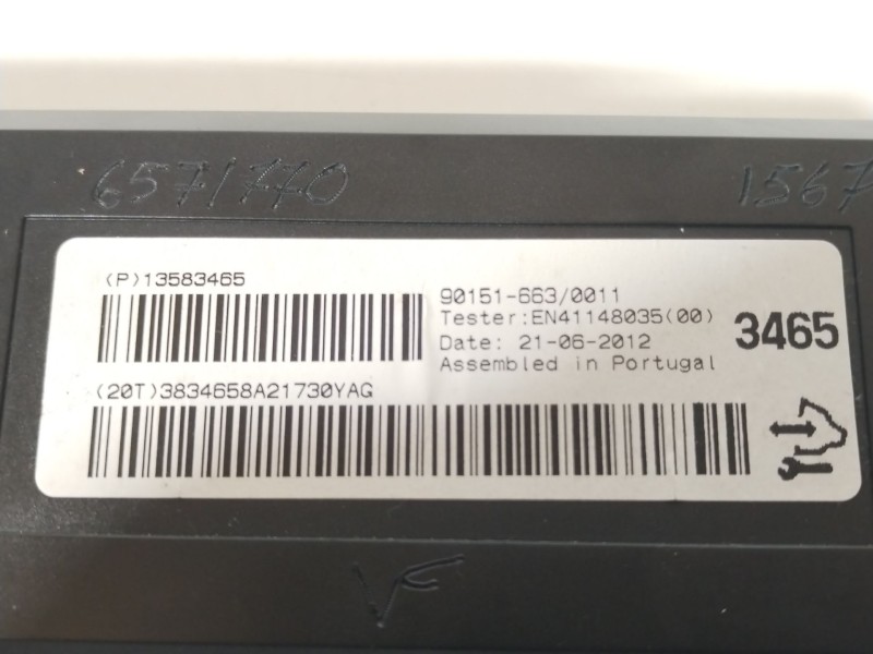 Recambio de modulo electronico para opel astra j gtc 2.0 cdti (08) referencia OEM IAM 13583465  