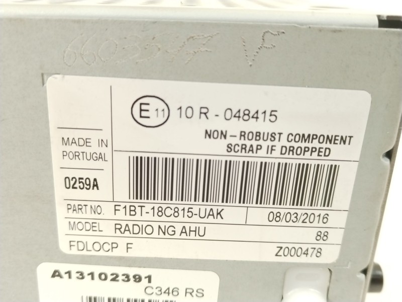 Recambio de sistema navegacion gps para ford focus iii 1.5 tdci referencia OEM IAM F1BT18C815UAK  