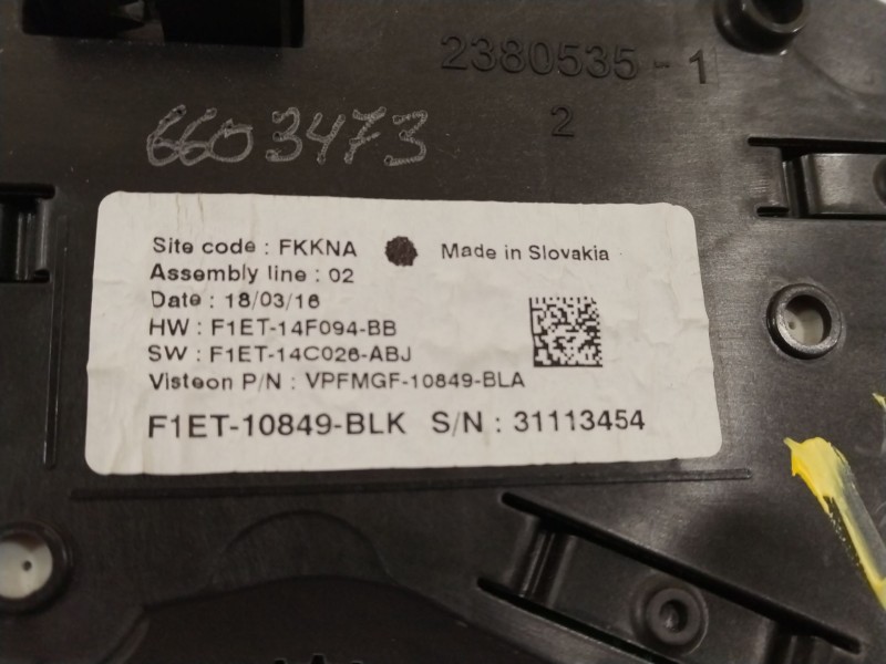 Recambio de cuadro instrumentos para ford focus iii 1.5 tdci referencia OEM IAM F1ET10849BLK  