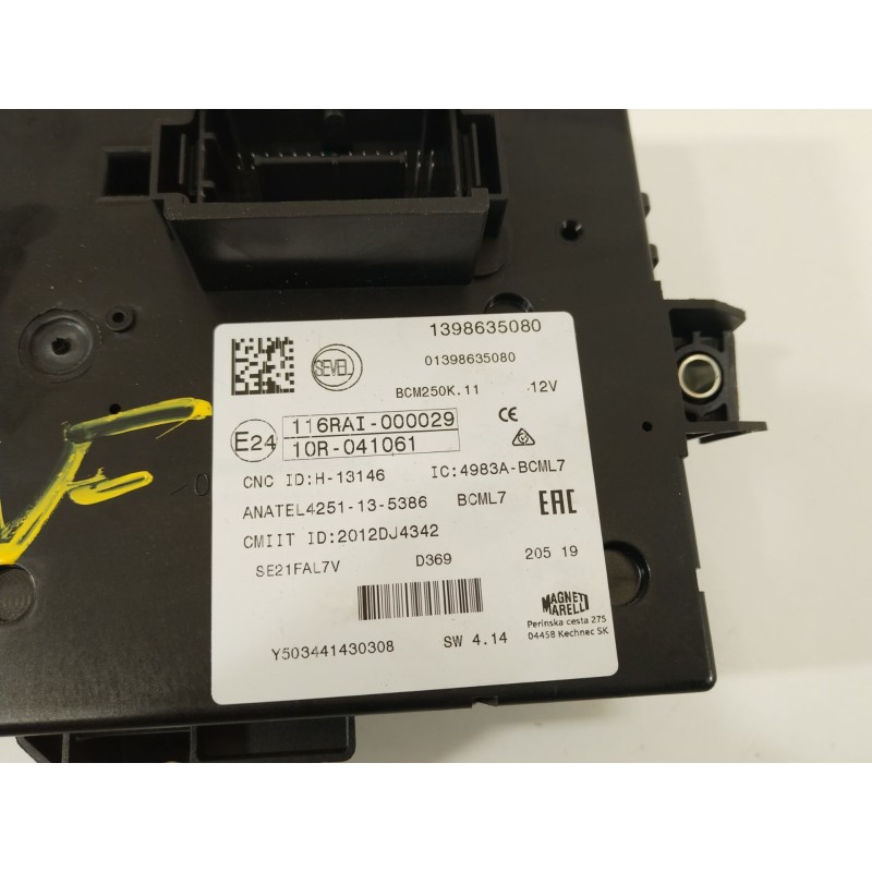 Recambio de caja reles / fusibles para fiat ducato caja/chasis (250_) 140 multijet 2,3 d referencia OEM IAM 1398635080  