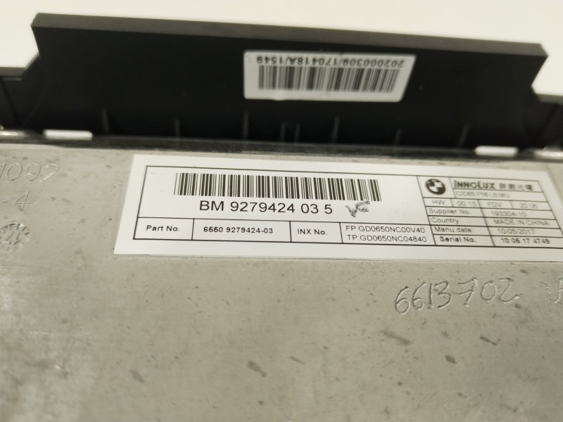 Recambio de pantalla multifuncion para mini mini (f56) cooper d referencia OEM IAM 927942403 65509279424 