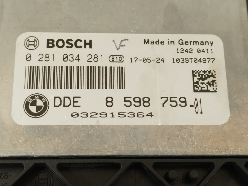 Recambio de centralita motor uce para mini mini (f56) cooper d referencia OEM IAM 8598759 12145A48DA9 0281034281