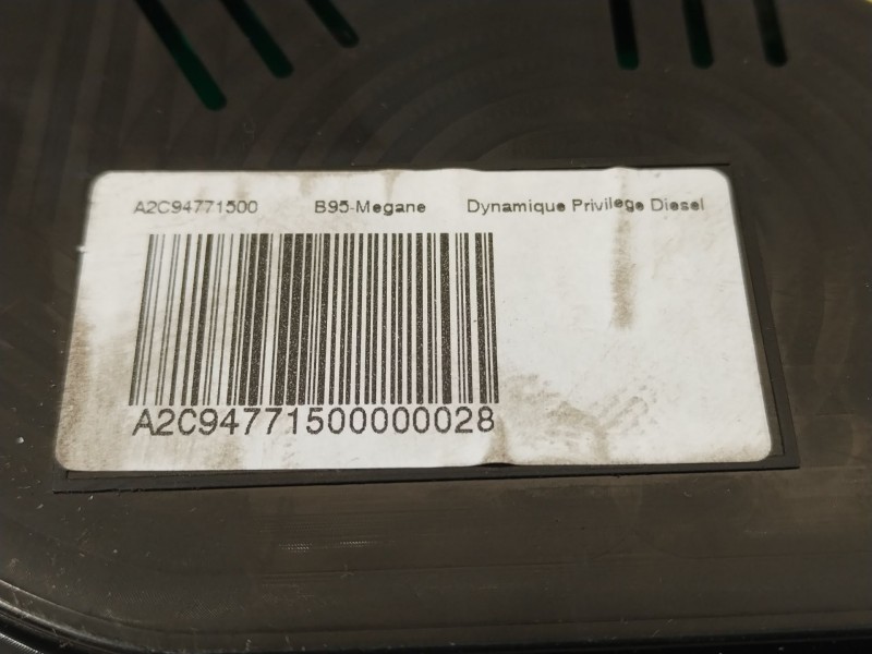 Recambio de cuadro instrumentos para renault megane iii berlina 5 p business referencia OEM IAM 248103468R A2C94771500000028 