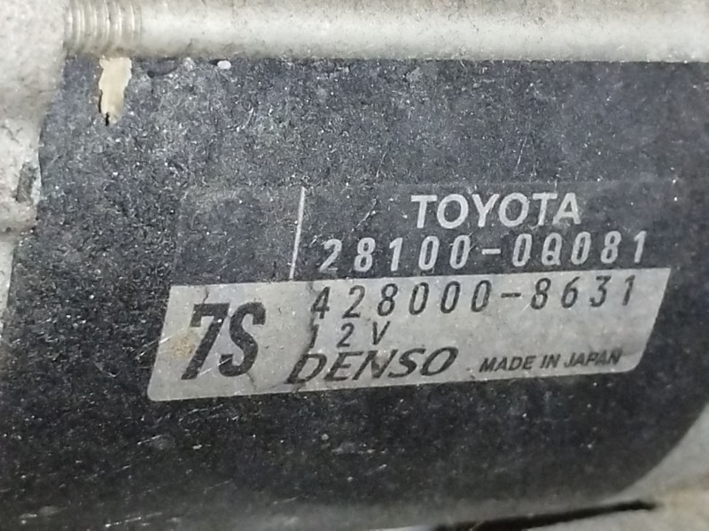 Recambio de motor arranque para toyota yaris active referencia OEM IAM 281000Q081  4280008631