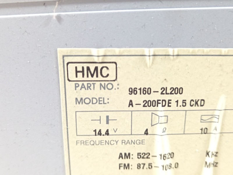 Recambio de sistema audio / radio cd para hyundai i30 (gd) 1.6 crdi referencia OEM IAM 961602L200  