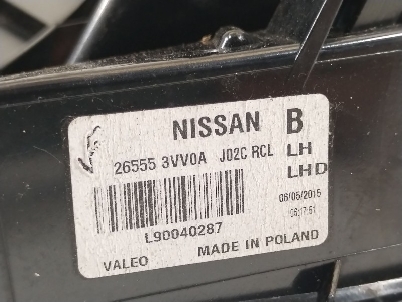 Recambio de piloto trasero izquierdo para nissan note (e12) 1.5 dci referencia OEM IAM 265553VV0A  