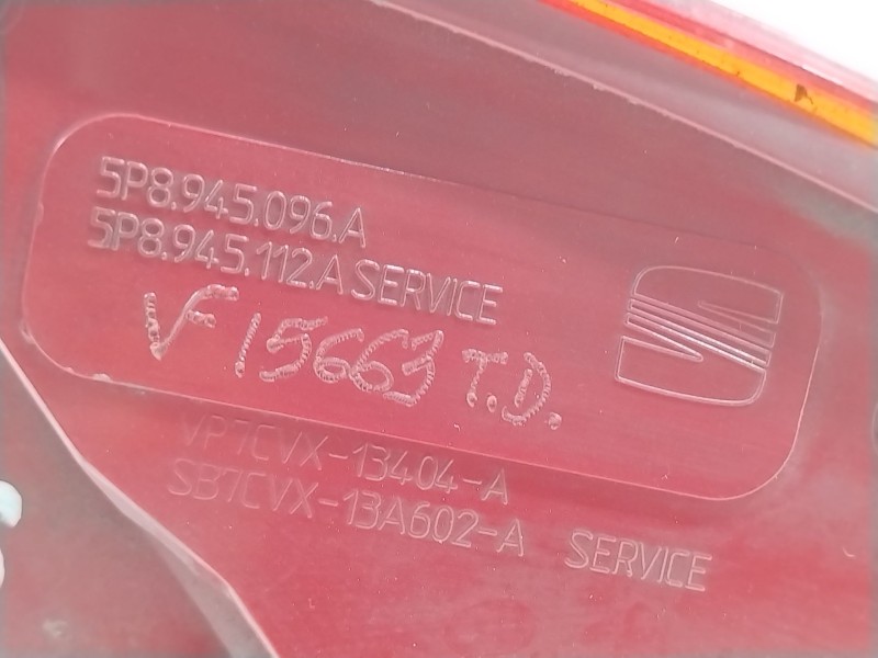 Recambio de piloto trasero derecho para seat altea xl (5p5, 5p8) 1.9 tdi referencia OEM IAM 5P8945112A 5P8945096A 