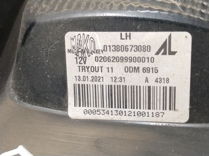 Recambio de piloto trasero izquierdo para peugeot boxer furgoneta 2.2 bluehdi 140 referencia OEM IAM 1380673080  