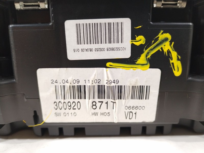 Recambio de cuadro instrumentos para volkswagen passat b6 (3c2) 2.0 tdi referencia OEM IAM 3C0920871T  