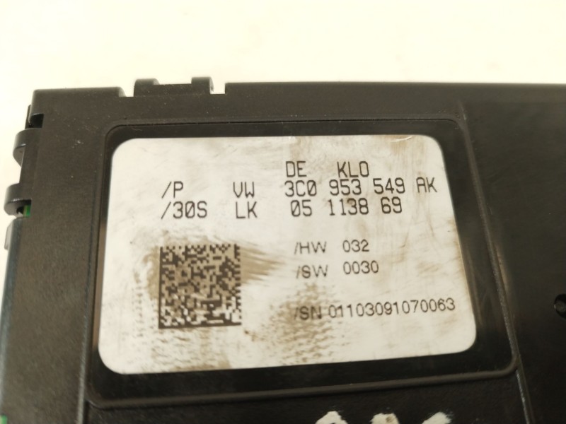 Recambio de modulo electronico para volkswagen passat b6 (3c2) 2.0 tdi referencia OEM IAM 3C0953549AK  