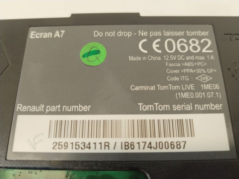 Recambio de sistema navegacion gps para renault megane iii berlina 5 p business referencia OEM IAM 259153411R  