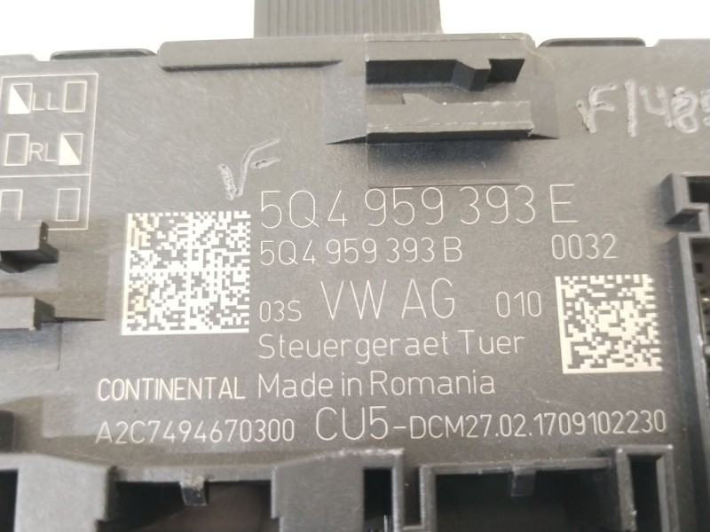 Recambio de modulo electronico para seat leon (5f1) 1.6 tdi referencia OEM IAM 5Q4959393E 5Q4959393B 