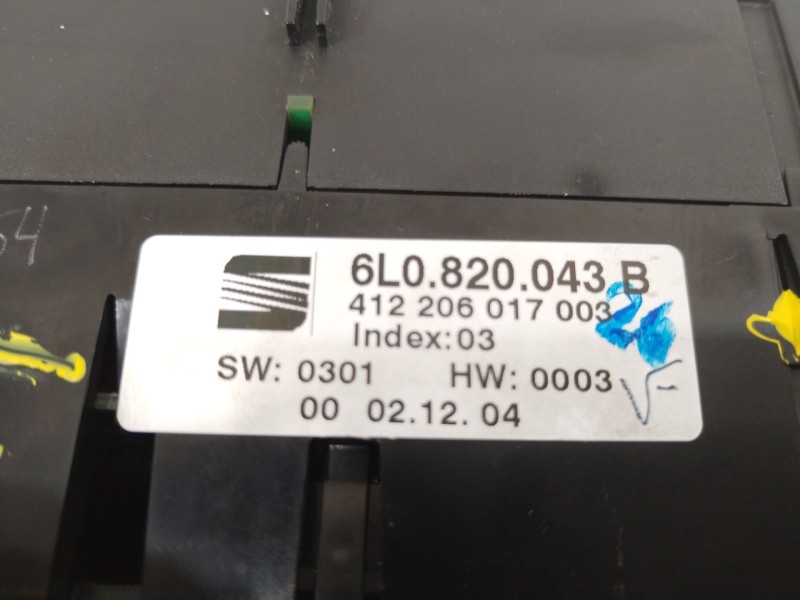 Recambio de mando climatizador para seat ibiza iii (6l1) 1.9 tdi referencia OEM IAM 6L0820043B  