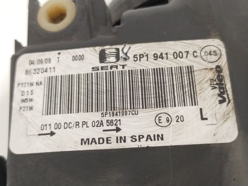 Recambio de faro izquierdo para seat leon (1p1) 2.0 tdi 16v referencia OEM IAM 5P1941007C 4L0907391 