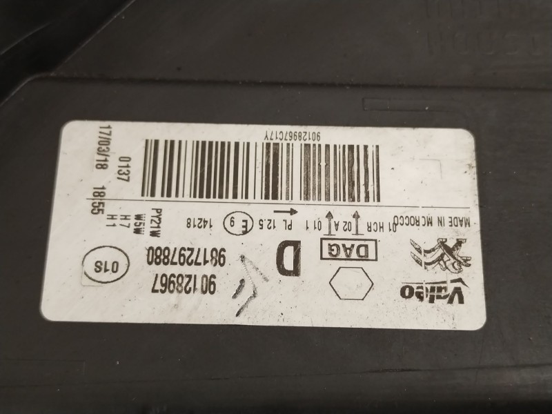 Recambio de faro derecho para citroën c-elysee (dd_) 1.6 bluehdi 100 referencia OEM IAM 9817297880 90128967 