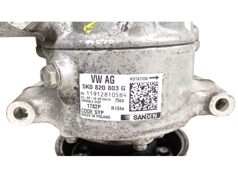 Recambio de compresor aire acondicionado para skoda yeti (5l) 1.2 tsi referencia OEM IAM 5K0820803G 119128105B4 1782P