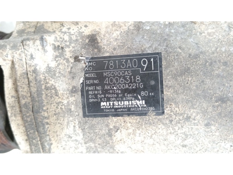 Recambio de compresor aire acondicionado para peugeot 4007 premium referencia OEM IAM 7813A091 MSC90CAS 
