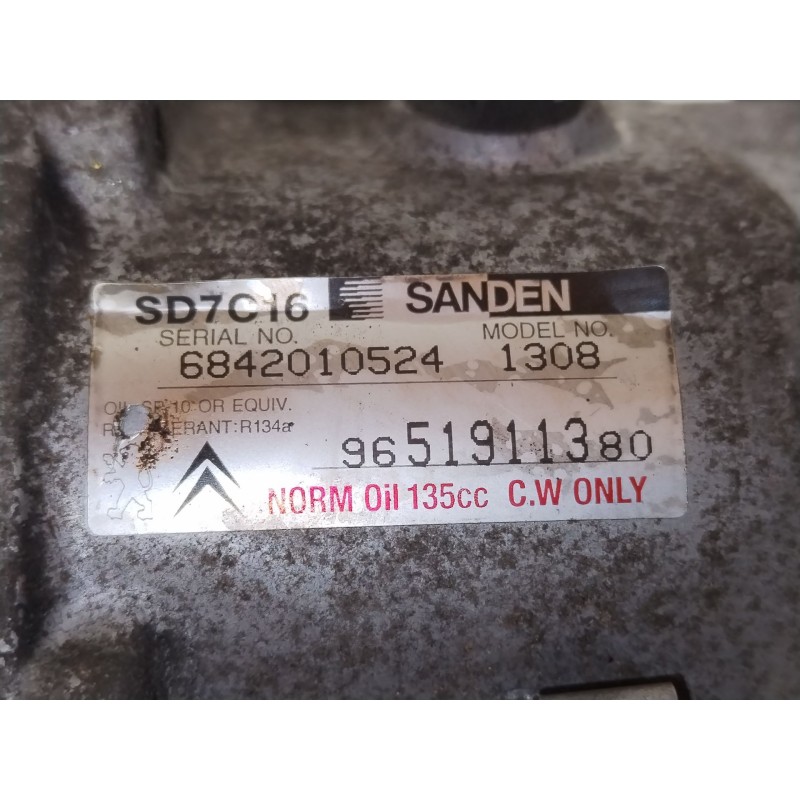 Recambio de compresor aire acondicionado para peugeot 307 sw (3h) 2.0 16v referencia OEM IAM 9651911380 6842010524 