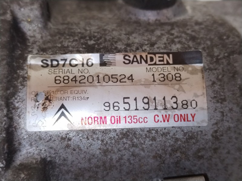 Recambio de compresor aire acondicionado para peugeot 307 sw (3h) 2.0 16v referencia OEM IAM 9651911380 6842010524 