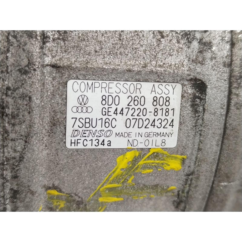 Recambio de compresor aire acondicionado para volkswagen passat b5.5 (3b3) 1.9 tdi referencia OEM IAM 8D0260808  