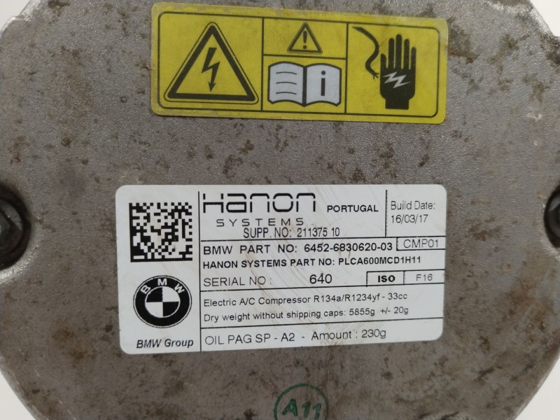 Recambio de compresor aire acondicionado para bmw i3 (i01) i3 referencia OEM IAM 64526830620  