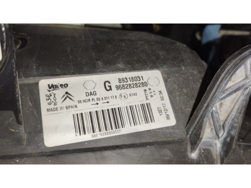 Recambio de faro izquierdo para peugeot partner furgoneta/monovolumen (k9) 1.6 bluehdi 75 referencia OEM IAM 9682828280 89318031