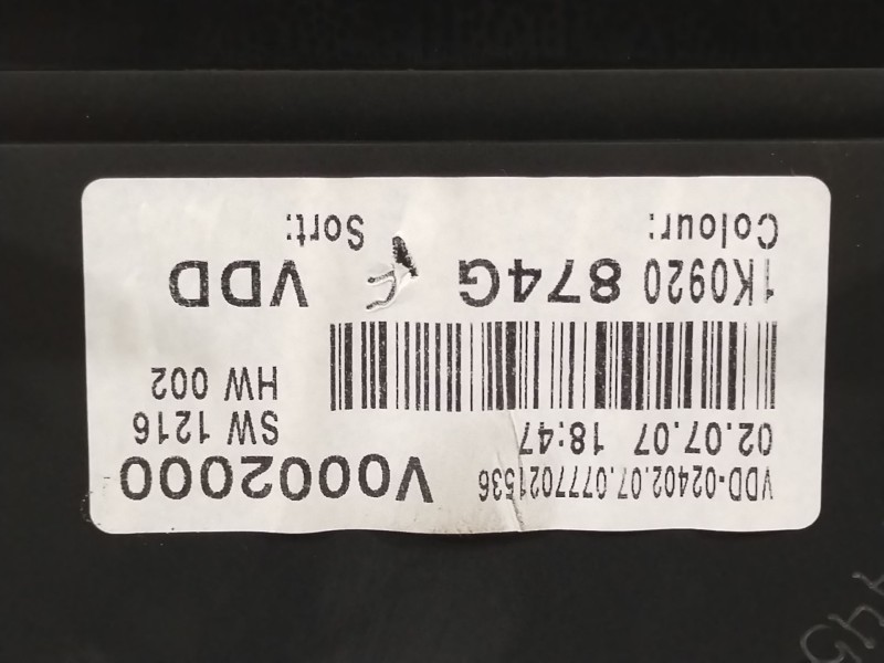 Recambio de cuadro instrumentos para volkswagen golf v (1k1) 1.4 tsi referencia OEM IAM 1K0920874G  