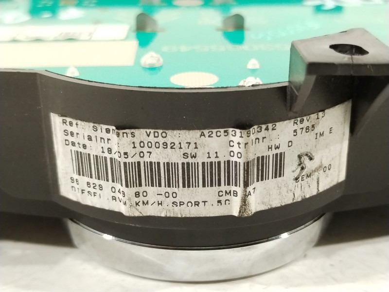 Recambio de cuadro instrumentos para peugeot 207 cc (wd_) 1.6 hdi referencia OEM IAM 9662904980 A2C53190342 A2C53065549