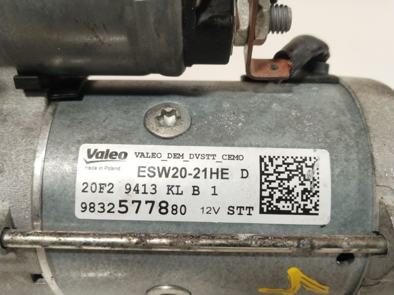 Recambio de motor arranque para peugeot rifter 1.5 bluehdi 100 referencia OEM IAM 9832577880  