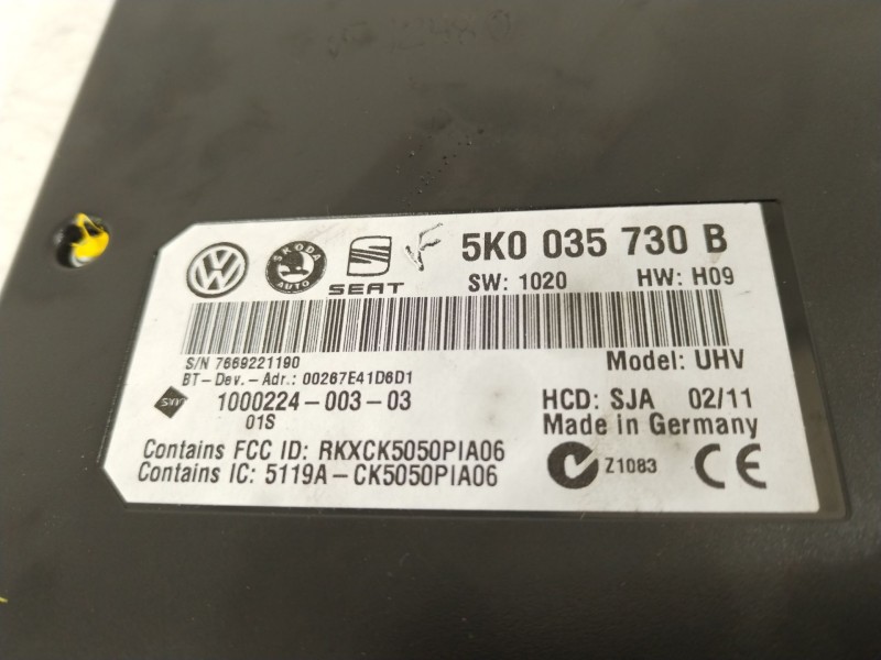 Recambio de modulo electronico para volkswagen golf vi (5k1) advance bluemotion referencia OEM IAM 5K0035730B  