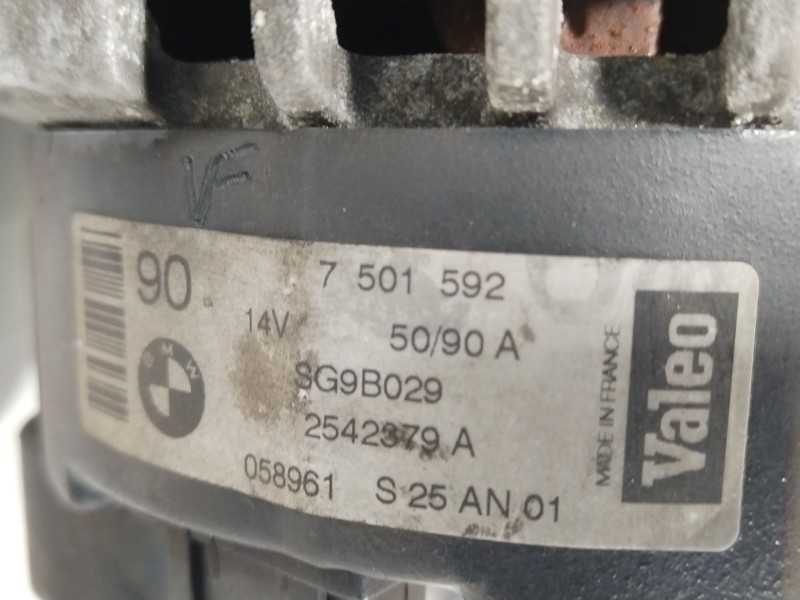 Recambio de alternador para bmw 3 (e46) 320 i referencia OEM IAM 7501592 2542379A 