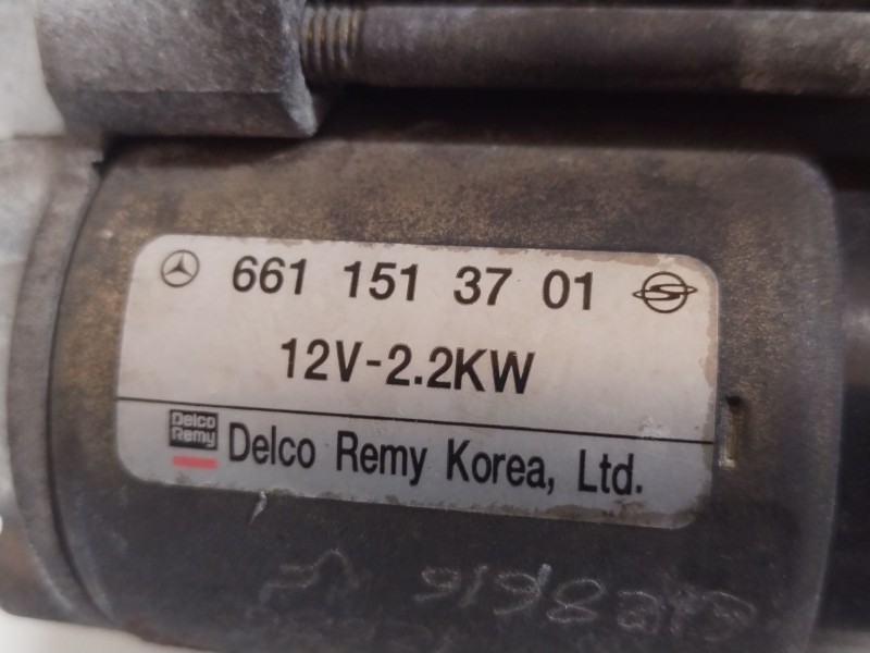 Recambio de motor arranque para ssangyong rodius xdi referencia OEM IAM 6611513701  