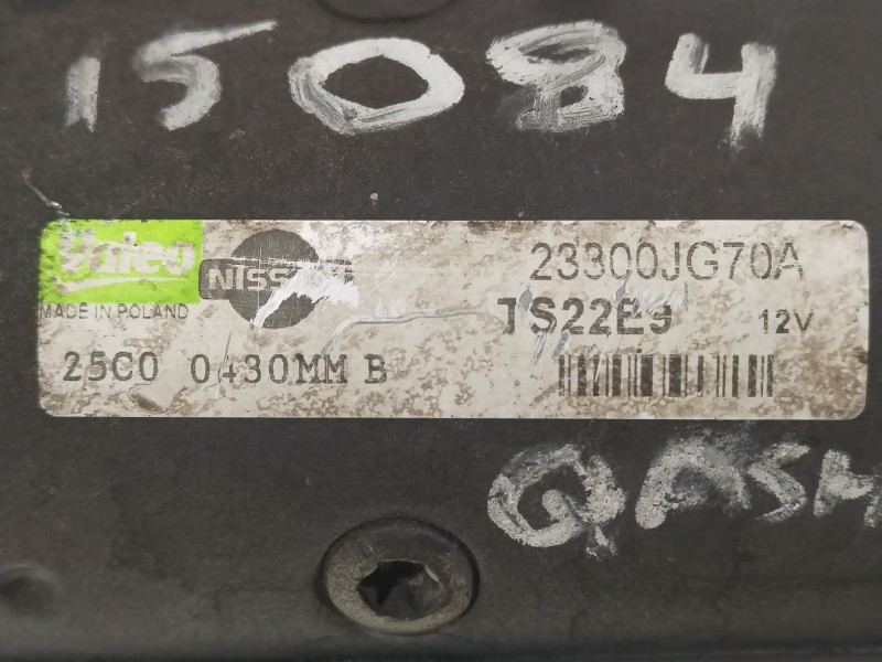 Recambio de motor arranque para nissan qashqai i (j10, nj10) 2.0 dci referencia OEM IAM 23300JG70A TS22E9 