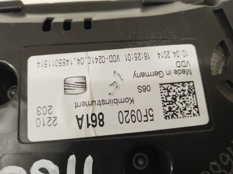 Recambio de cuadro instrumentos para seat leon (5f1) i-tech referencia OEM IAM 5F0920861A A2C83894000 