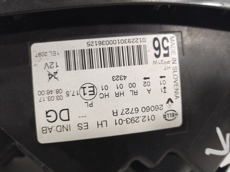 Recambio de faro izquierdo para renault grand scénic iv (r9_) 1.5 dci 110 referencia OEM IAM 260606727R  