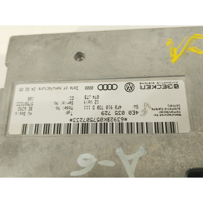 Recambio de modulo electronico para audi a6 avant (4f5) 3.0 tdi quattro referencia OEM IAM 4E0035729 4F0910730D BE6392