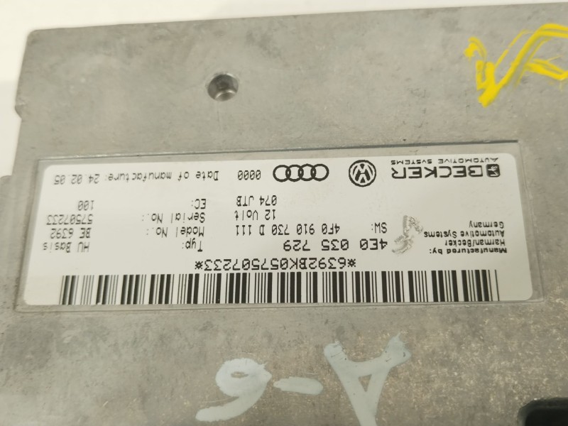 Recambio de modulo electronico para audi a6 avant (4f5) 3.0 tdi quattro referencia OEM IAM 4E0035729 4F0910730D BE6392