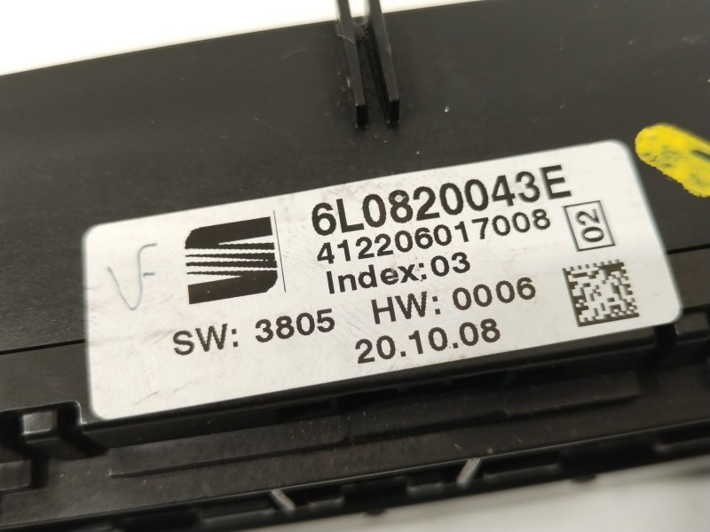 Recambio de mando climatizador para seat ibiza (6l1) rock & roll referencia OEM IAM 6L0820043E 412206017008 